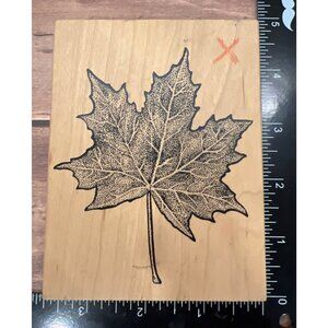 JudiKins Maple Leaf Rubber Stamp Wood Block Craft Tool 9085I